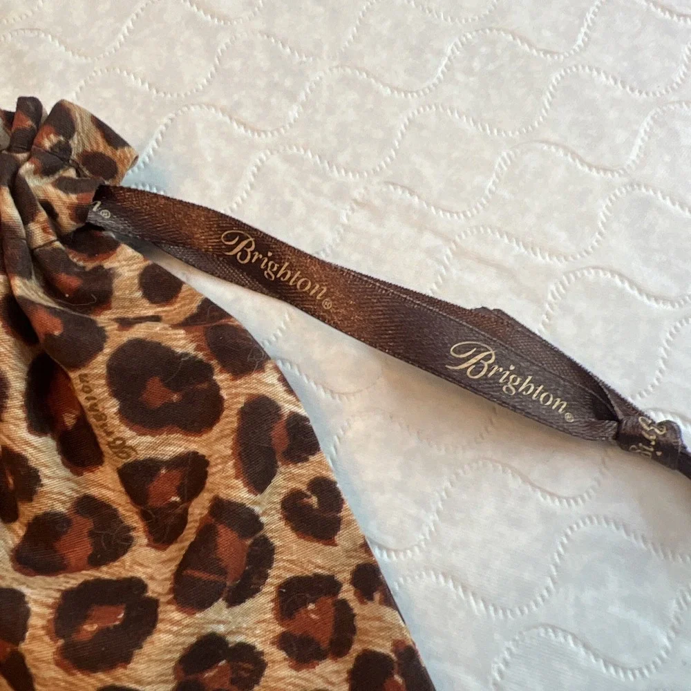 Brighton Drawstring Gift Bag Pouch Animal Print- 6